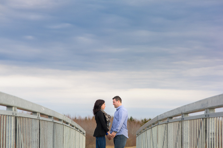 Couple on bridge in Shediac