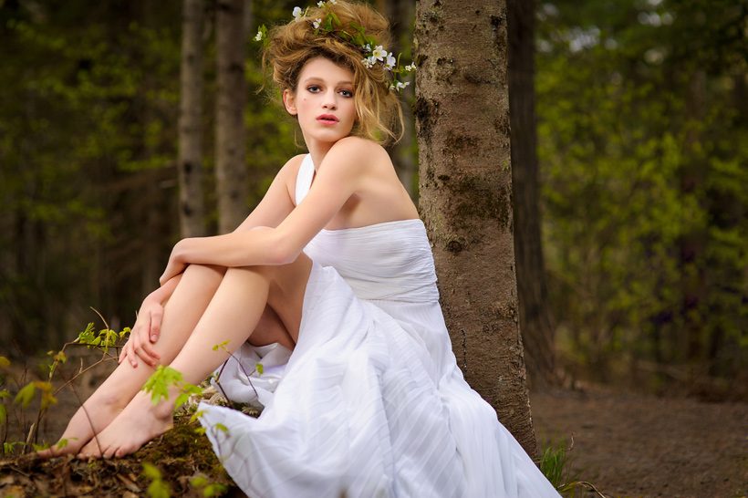 Fairy-tail bride in woods