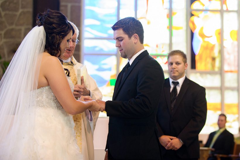 Putting on wedding bands