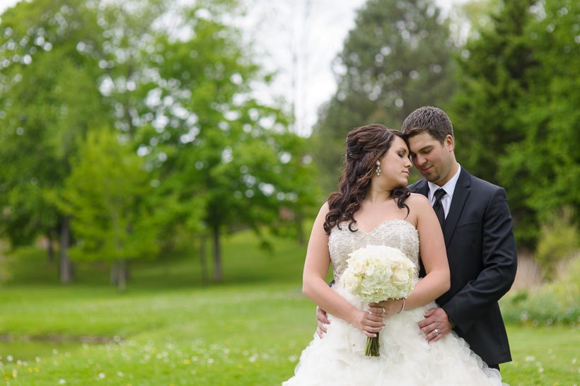 Bridal couple outside