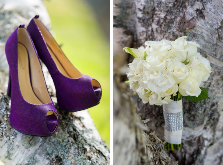 Purple shoes and flowers