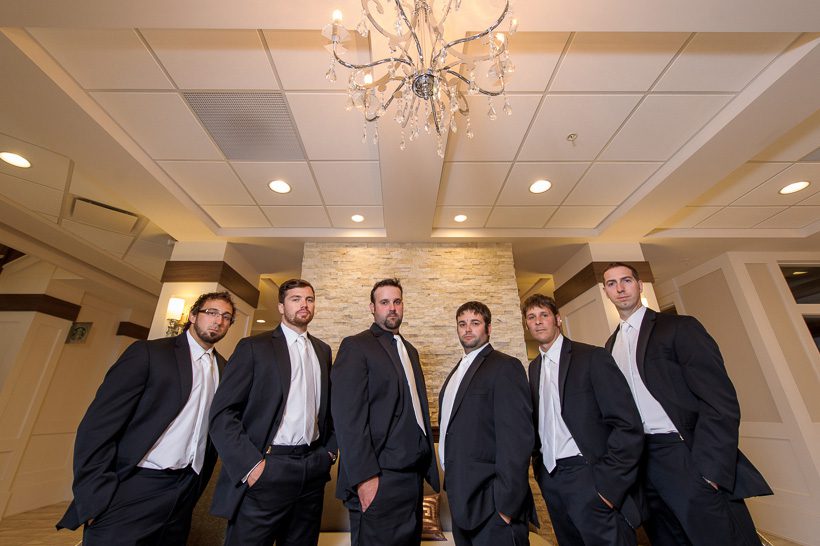 groomsmen at hotel