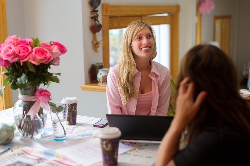 Bride on wedding morning