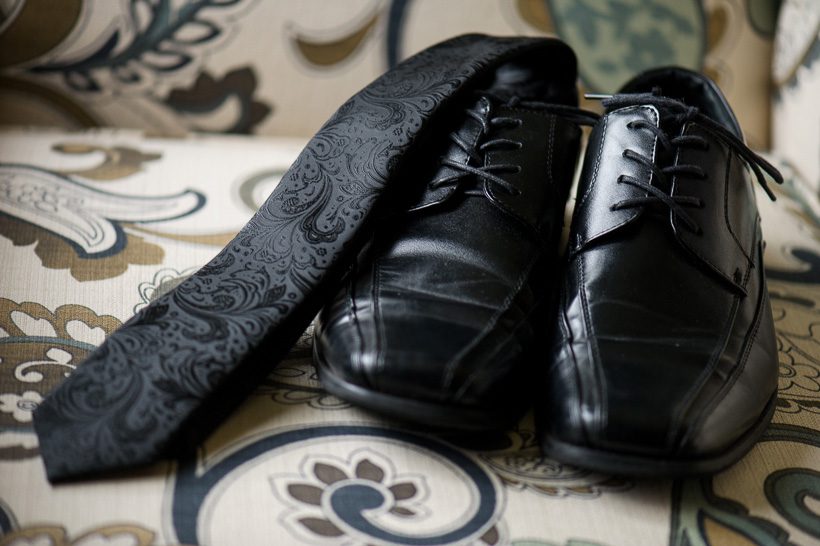 Groom's shoes and tie