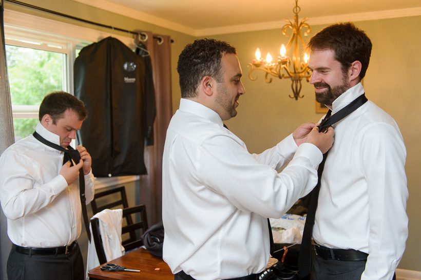 Groomsmen getting ready