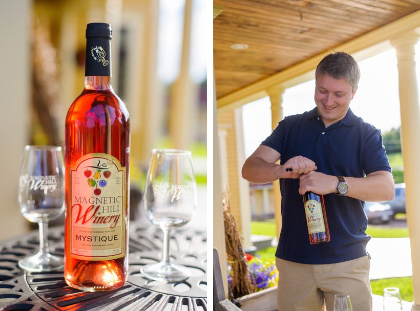 Magnetic Hill Winery wine and glasses