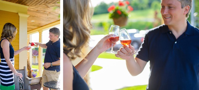 Couple drinking wine