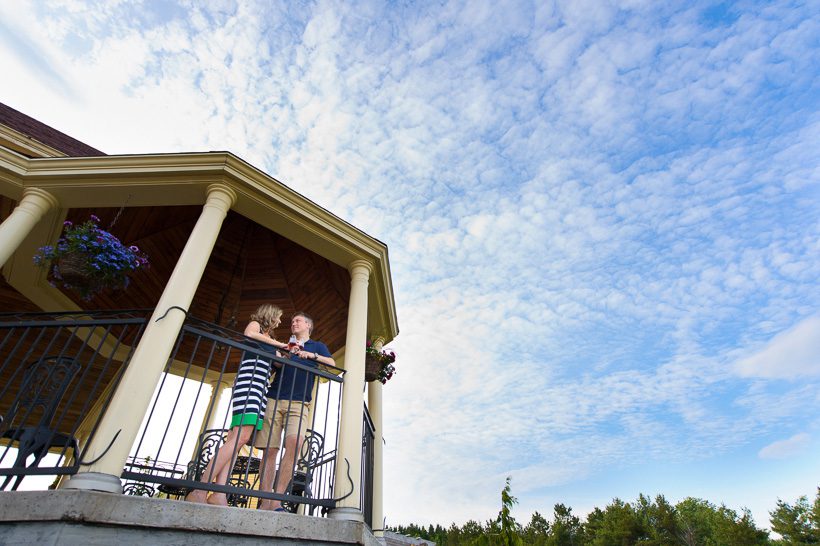 Couple drinking wine at winery