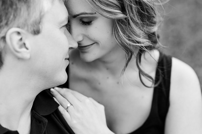 Engagement session closeup