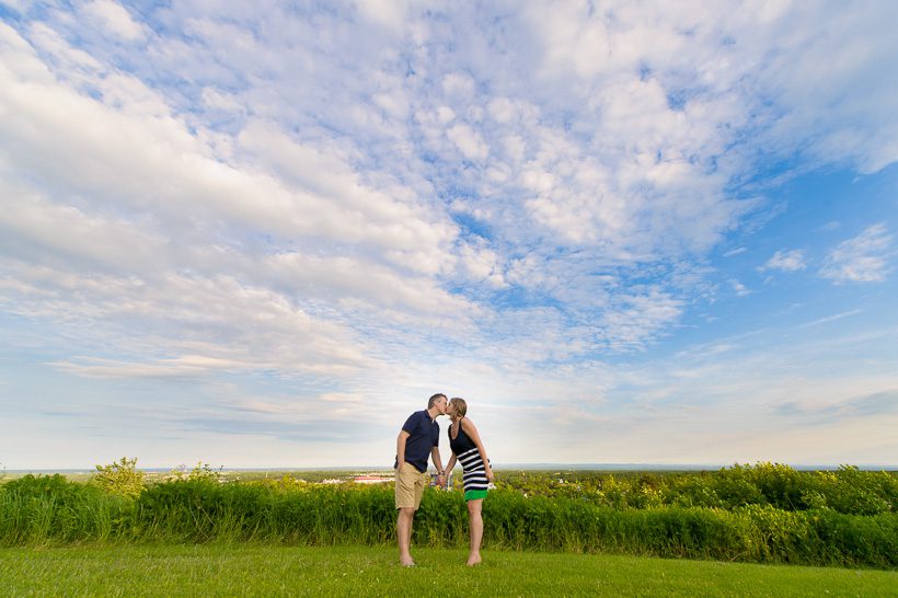 Sky shot engagement session