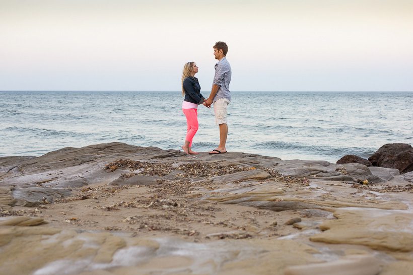 Rocky beach engagement