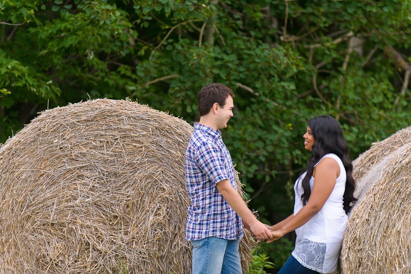 Hay bales engagement session