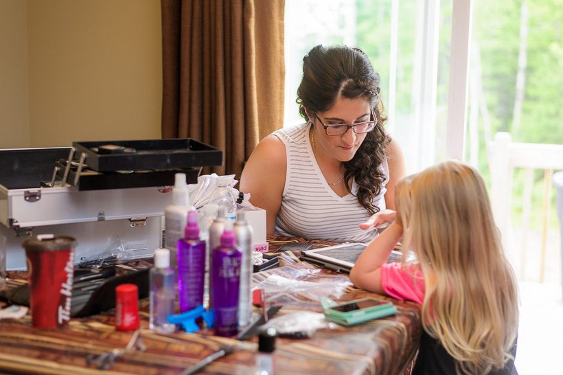 Bridesmaid and flowergirl