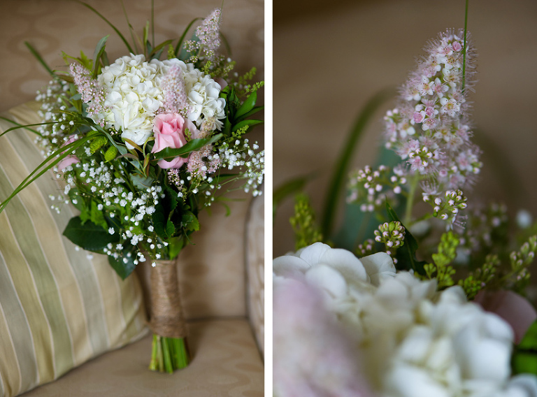 Garden flower wedding bouquet