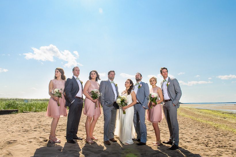 Bridal Party on beach