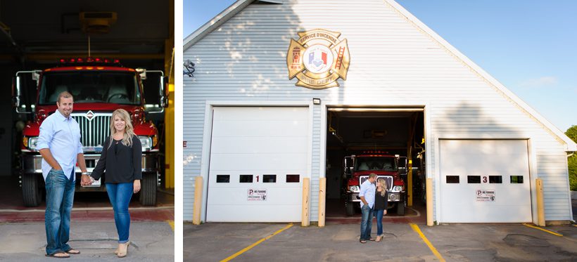 Fireman engagement session