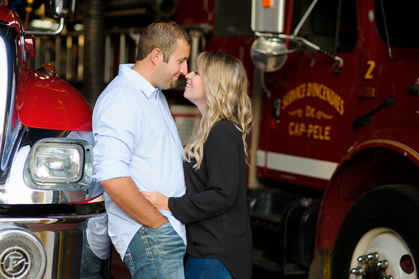 Fire hall engagement session