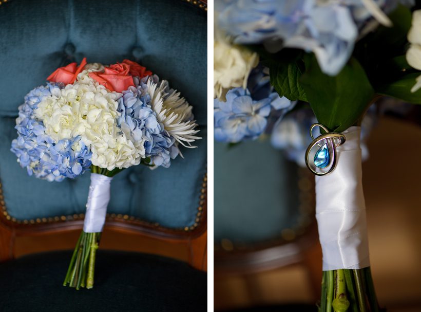 Wedding bouquet with broach