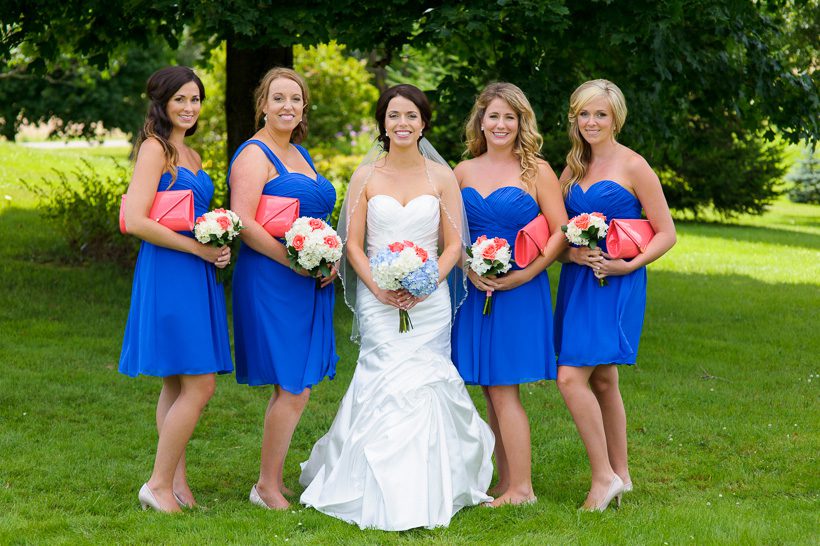 Blue bridesmaids dresses