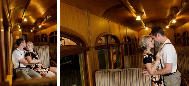 Old train interior