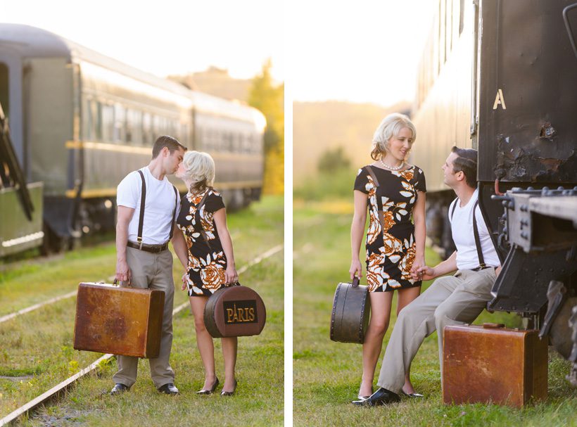 Engagement session old trains