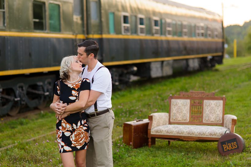 Vintage sofa engagement