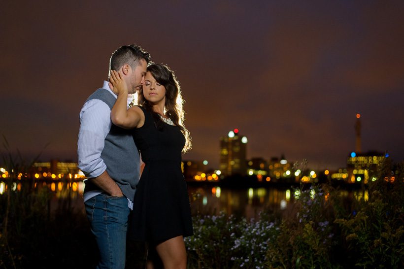 Moncton skyline engagement session