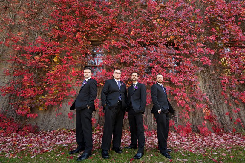 Fall colors groomsmen
