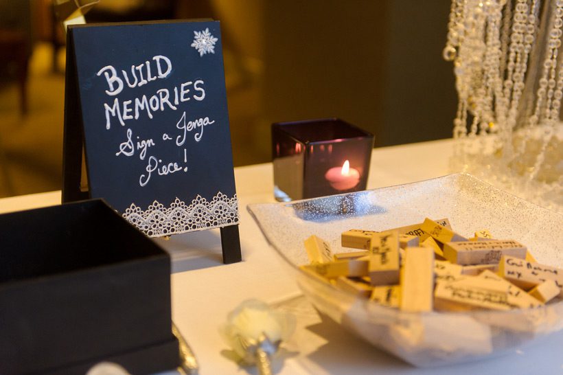 Guest book jenga game