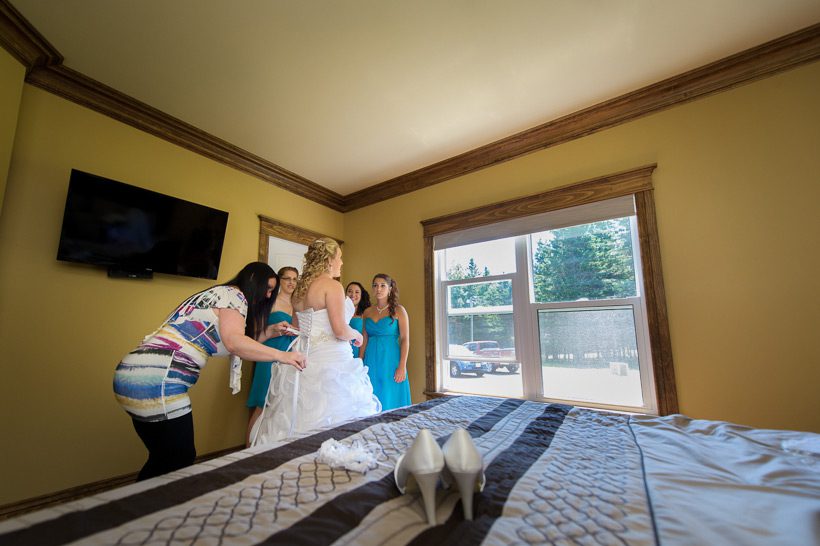 Bride getting ready