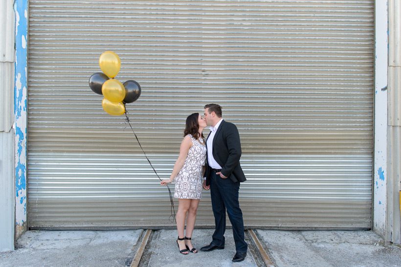 Gold and black ballons