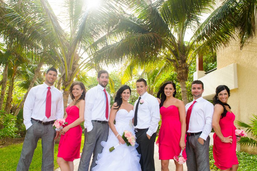 Destination wedding bridal party