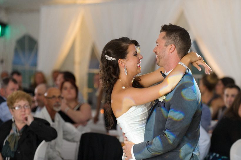 Bride and groom first dance
