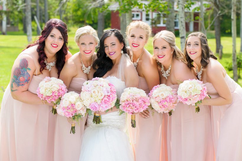 Pink wedding dresses