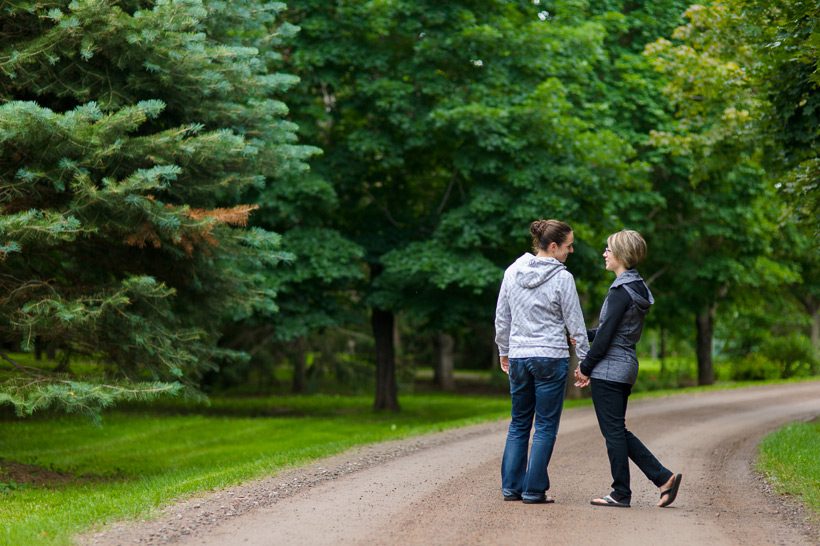 Couple in nature park