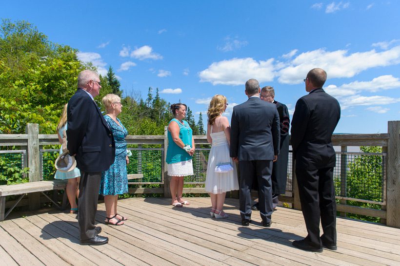Intimate wedding with a view