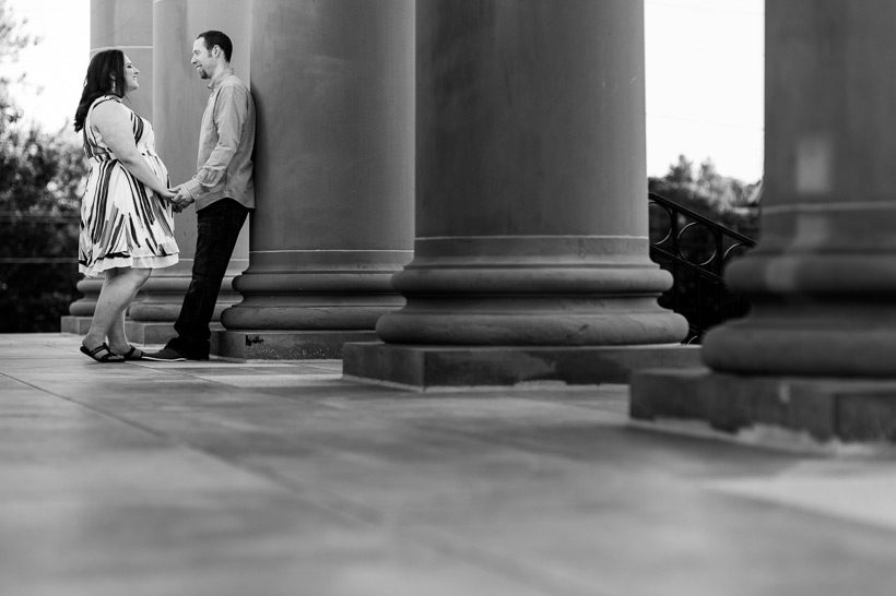 Couple with large columns