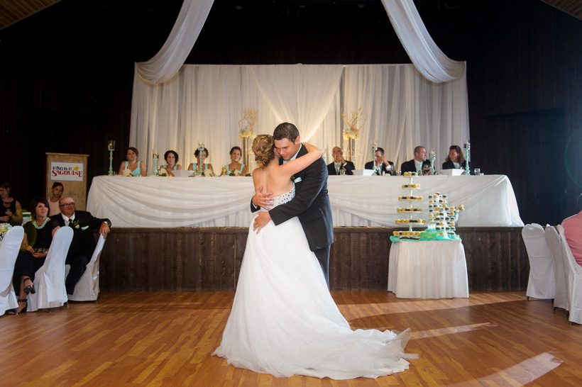 Bride and groom first dance
