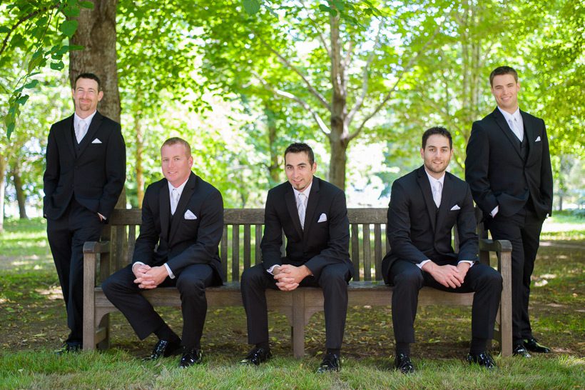 black tux groomsmen