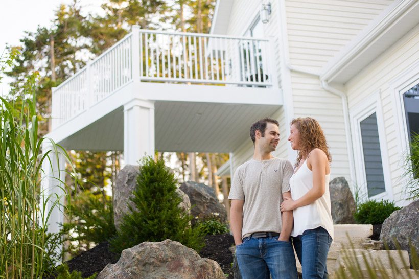 Seaside home engagement session