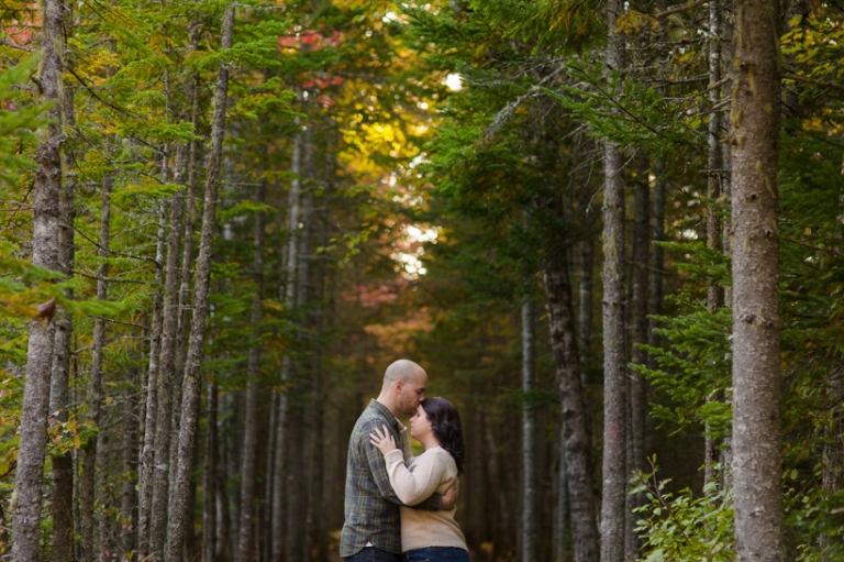 couple in wood trail