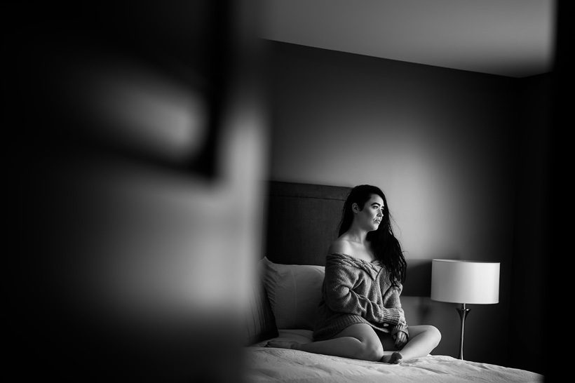 Intimate black and white portraits