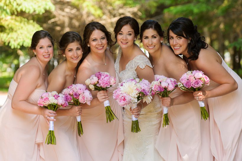 Blush bridesmaids dresses