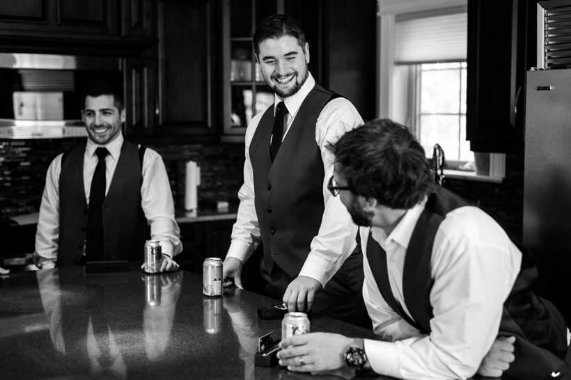 Groomsmen before wedding ceremony