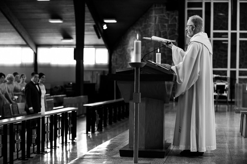 Catholic church wedding ceremony in Cap Pele