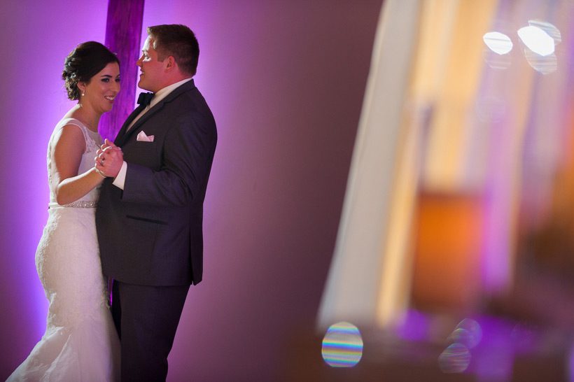 Bride and groom first dance