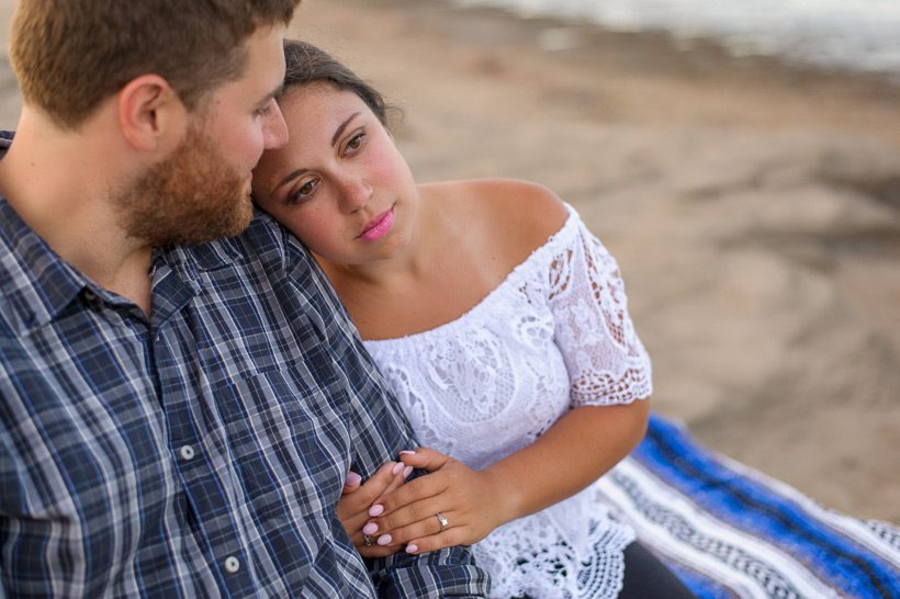 Beach engagement session