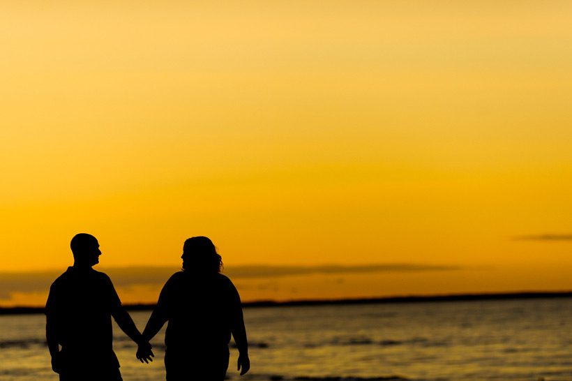 Sunset engagement shoot in Bouctouche