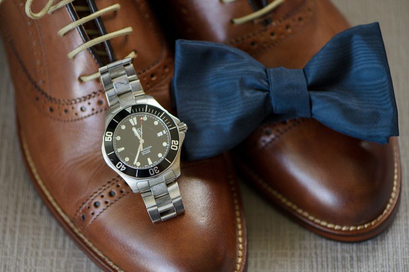 Groom's shoes and bowtie