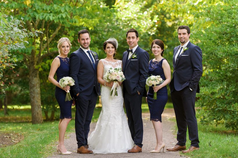 Navy blue bridal party